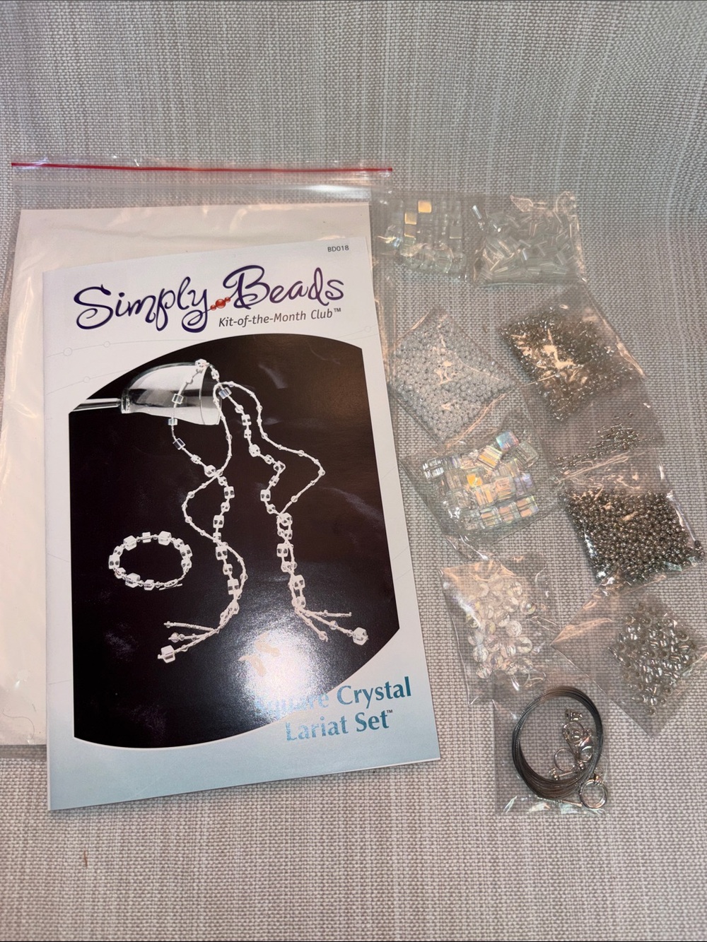 Simply Beads Kit of the Month Club Square Crystal Lariat Set